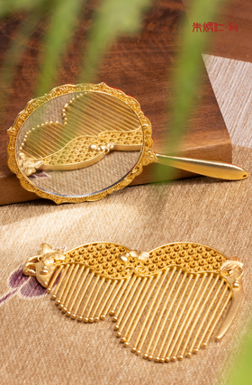 朱炳仁铜新生欢喜铜梳套装