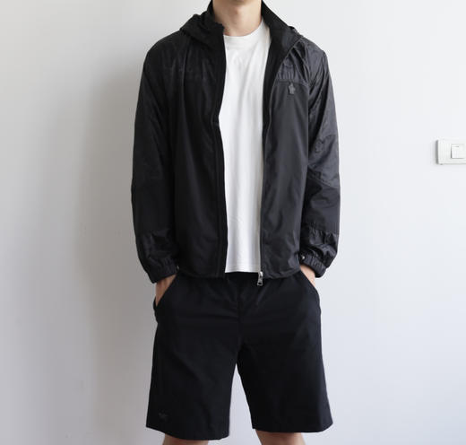 萌口 拼色暗纹 连帽风衣夹克外套 WT864 商品图4