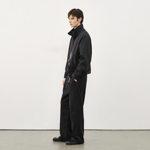 714street TR仿毛呢复古夹克2025秋冬微宽松落肩老钱风穿搭外套男 商品图1