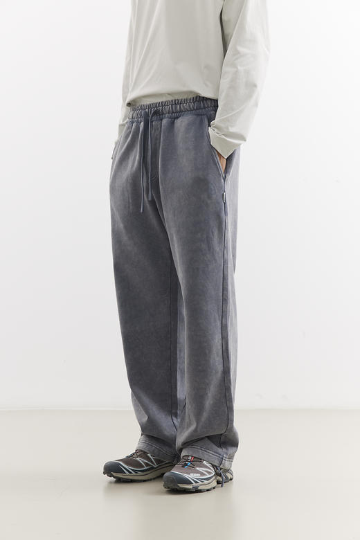 吃茶去chichaqu25重磅洗褪做旧长卫裤复古宽松街头休闲运动 商品图0