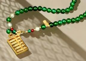 朱炳仁铜金算玲珑挂件 商品图2