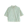 谜底条纹衬衫短袖女2025夏款复古文艺短款宽松百搭衬衣257MC7846 商品缩略图4
