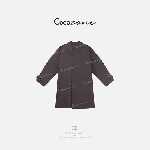 COCO ZONE 刘一一 ”经典风衣“复古单排扣风衣外套 CD1A0981 商品图0
