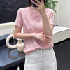 丁摩 新中式纯棉圆领国风T恤女夏季新款短袖复古显瘦气质提花上衣5ZF-170 商品缩略图0