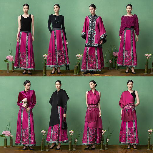 【林栖设计小店】姹紫嫣红马面裙改良2025秋季新款半身裙女1953075 商品图2