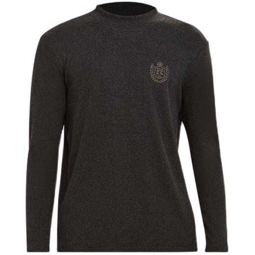 皮尔卡丹蜂巢布磨绒加厚半高领时尚外穿男士保暖内衣线衣秋冬打底WP774120 商品图4