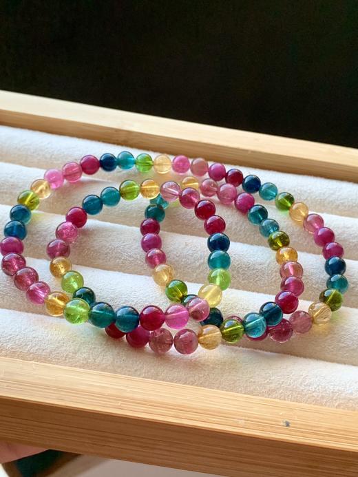 6.2mm多圈彩虹碧玺手串 商品图1