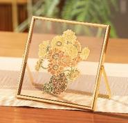 朱炳仁铜燃烧的向日葵桌屏 商品图1