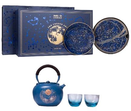 朱炳仁铜寰宇天下茶礼套装 商品图0