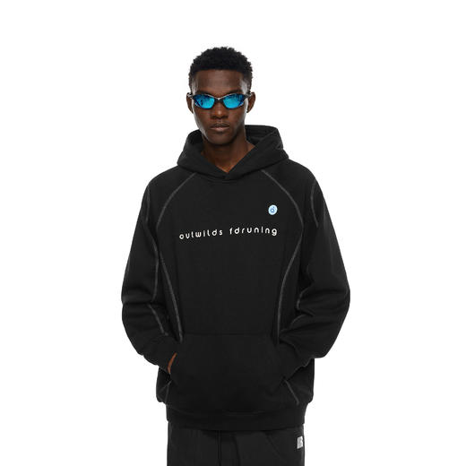 FDR官方店 运动标语LOGO撞色印花连帽卫衣男女秋季情侣装宽松上衣 商品图2