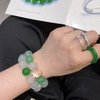 GAONAS非金属玻璃手链 雪中春信时尚清丽贵气白绿色手链11607SG 商品缩略图5