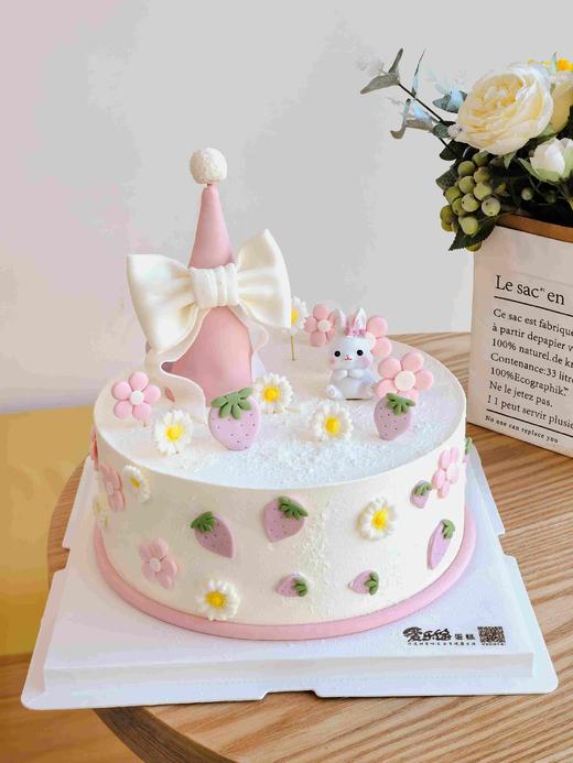 蝴蝶结兔子蛋糕-自提价格 商品图0