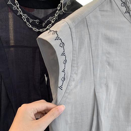 GYH 7357无袖衬衫刺绣马甲背心休闲气质小衫 商品图4