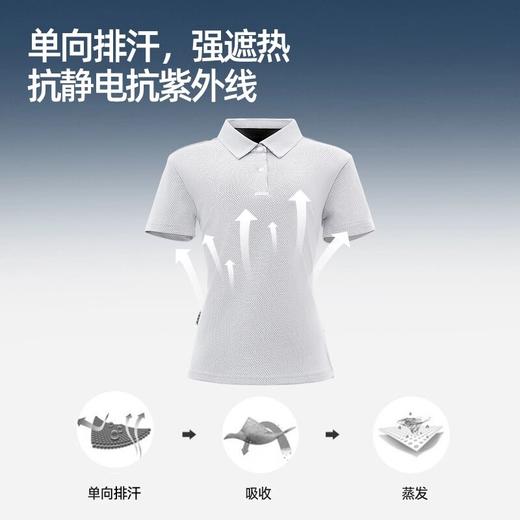 单导polo衫舒适时尚户外休闲夏季透气速干翻领运动女士半袖弹力 商品图4