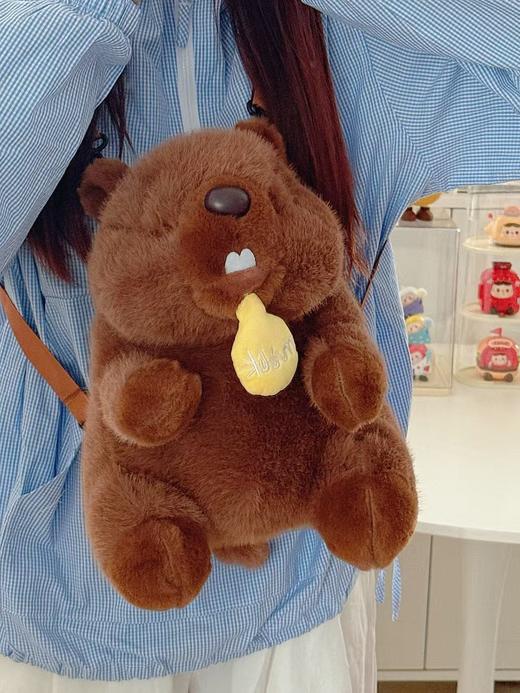 【YW】无忧购日系ins风卡皮巴拉毛绒玩偶双肩包（截单后3-7天发货) 商品图14