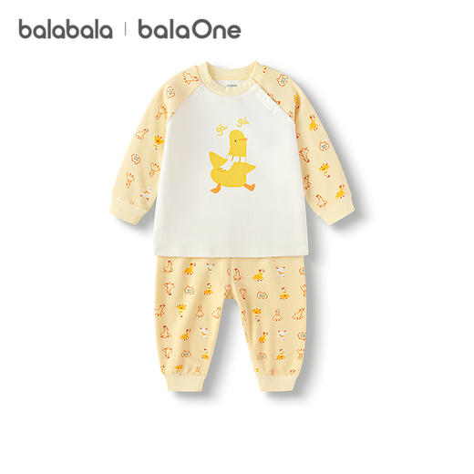巴拉巴拉balaOne婴儿套装男女童长袖睡衣2025新款秋冬保暖可爱萌 商品图4