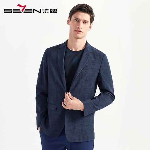 【特价】柒牌男装西服男春季新款休闲商务西服微弹抗皱时尚单西男	118C70010 商品图0