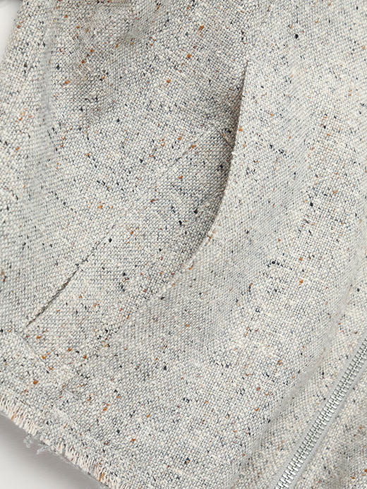 秋季小个子显高神器！翻领短款毛呢外套女 气质百搭灰色通勤款
 商品图4