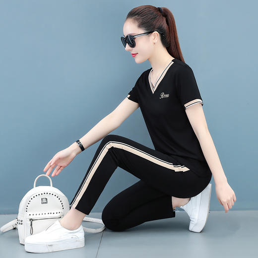 雀说女士纯棉休闲服运动装女新款时尚女装休闲裤AL8989 商品图4