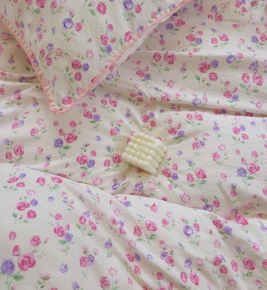 A类母婴级双层纱碎花新款印花水洗柔软双层纱贝壳绣四件套 商品图3