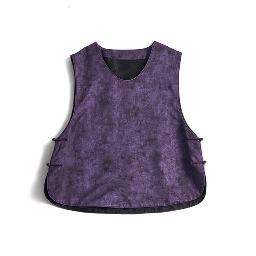 丁摩 [画雨]真丝香云纱真丝套装女中式国风桑蚕丝背心马甲休闲裤5ZF-2586 商品图6