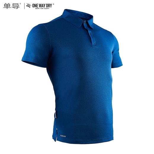 单导polo衫翻领宽松商务通勤休闲短袖纯色透气吸汗t恤半袖速干男 商品图3