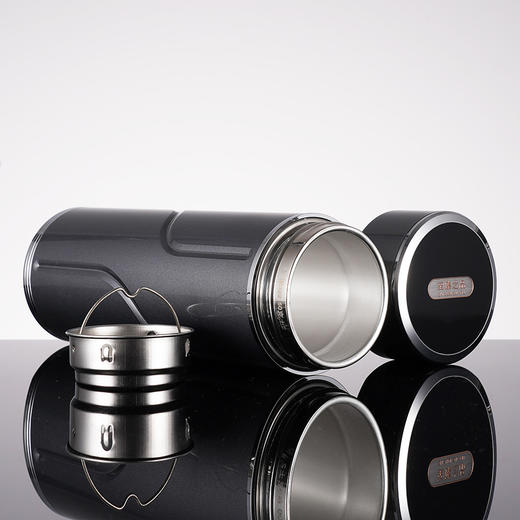 S999银高山流水杯摆件【ZX006】纯银内胆泡茶杯-灰色-2508 商品图5