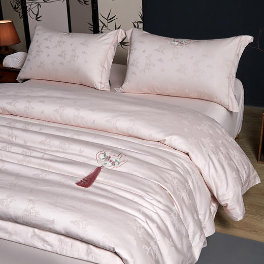多喜爱 全棉提花四件套 成竹/如玉hl【高密全棉】【提花工艺】【国风刺绣】流苏挂饰 轻奢礼盒 商品图13