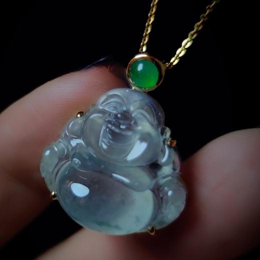 18K金镶嵌翡翠弥勒佛 商品图7