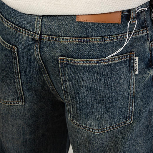 DRONKOO 2025 正常腰右口袋小织唛数字6中厚牛仔长裤 商品图4