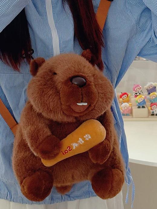 【YW】无忧购日系ins风卡皮巴拉毛绒玩偶双肩包（截单后3-7天发货) 商品图10