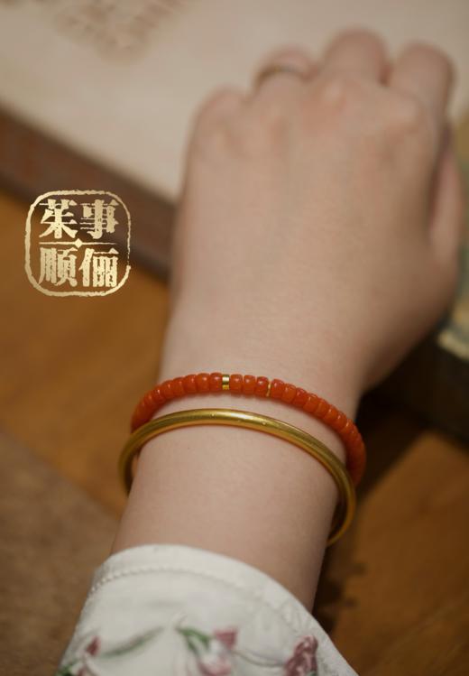 【茱事顺俪】18K黄金南红手链 商品图4