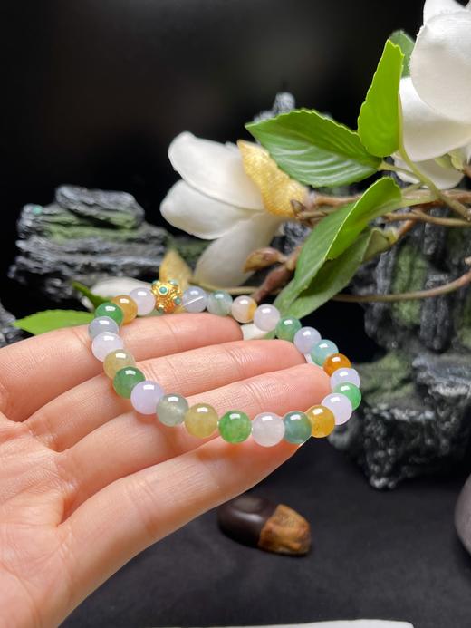 三彩翡翠手链 商品图3