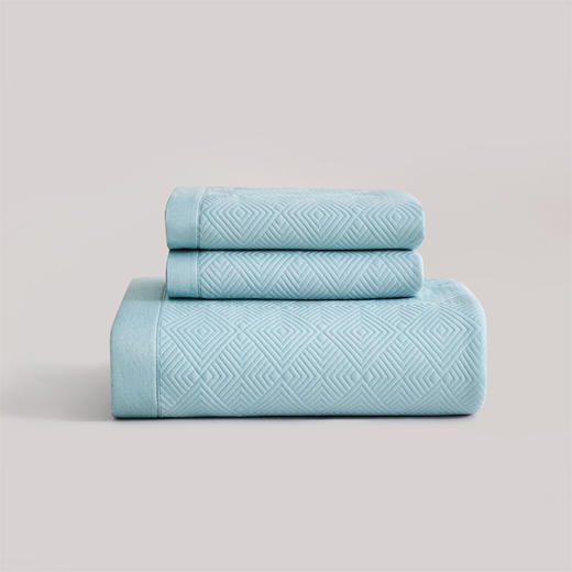 罗莱T 海之梦A类抗菌可水洗冰皮凉感席三件套 蓝色 180×200cm 商品图7