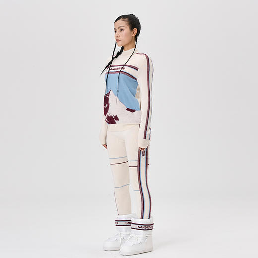 羊绒圆领嵌花女套衫  SJF97W279N 商品图8