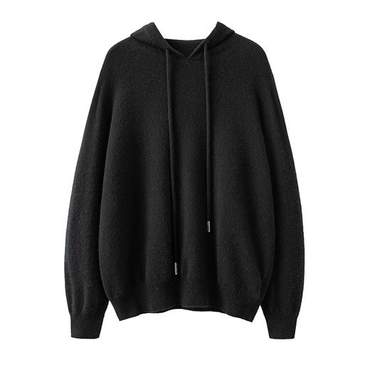 叠穿神器 纯山羊绒无缝连帽衫保暖毛衣女 商品图3