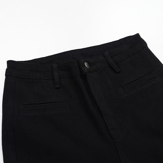 DH25YX5311四面弹高腰喇叭裤牛仔裤高级黑显瘦百搭RJ029 商品图1