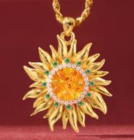 朱炳仁铜一路向阳耳钉项链 商品图1