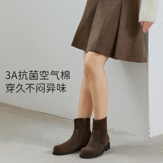 7or9短靴切尔西靴秋冬暖靴蘑菇（跟高3.5cm） 商品图3