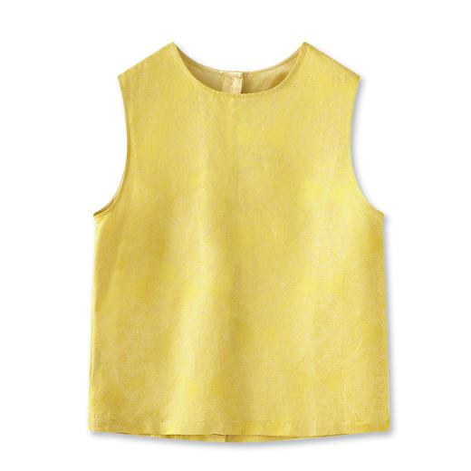 「高货wl」全新升级【铂金会员284/天猫379/差价95】(45342)洛诗琳气质正反两穿提花马甲2025夏季香云纱国风显瘦上衣 商品图4