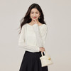 【08/19新品】熙世界蝴蝶提花蕾丝衫女长袖2025早秋新款优雅气质一字领T恤上衣 商品缩略图3