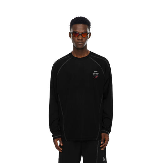 FDR官方店 运动休闲吸湿抗菌长袖T恤男女秋季宽松圆领情侣装上衣 商品图3