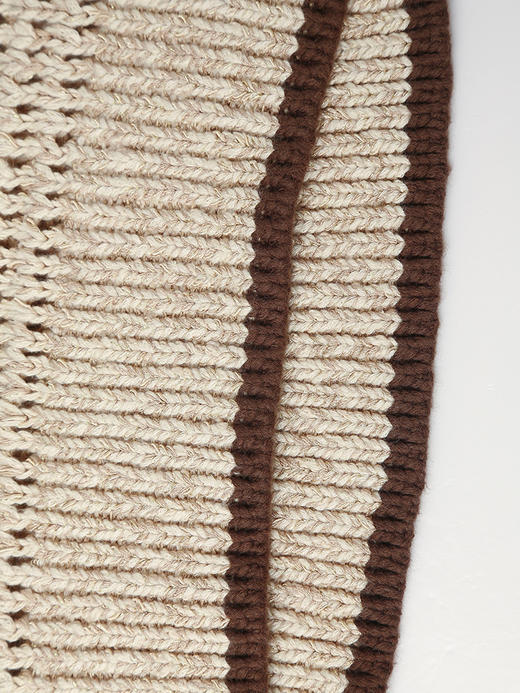 秋季新款 V 领针织马甲女 复古镂空宽松外搭叠穿无袖毛衣背心 商品图4