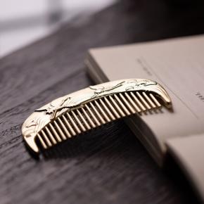 朱炳仁铜 瑞鹤顺心铜梳 商品图1