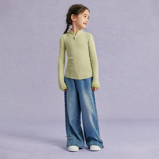 笛莎Deesha观山见女童牛仔裤2025秋女童牛仔裤 商品图2