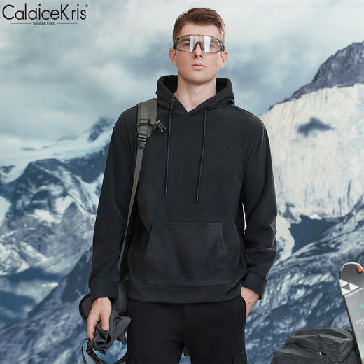 CaldiceKris 连帽休闲摇粒绒舒适百搭保暖卫衣 摇粒绒卫衣 89106 商品图0