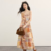 【08/19新品】熙世界波西米亚串珠吊带连衣裙女2025夏秋新款法式度假风印花长裙 商品缩略图2
