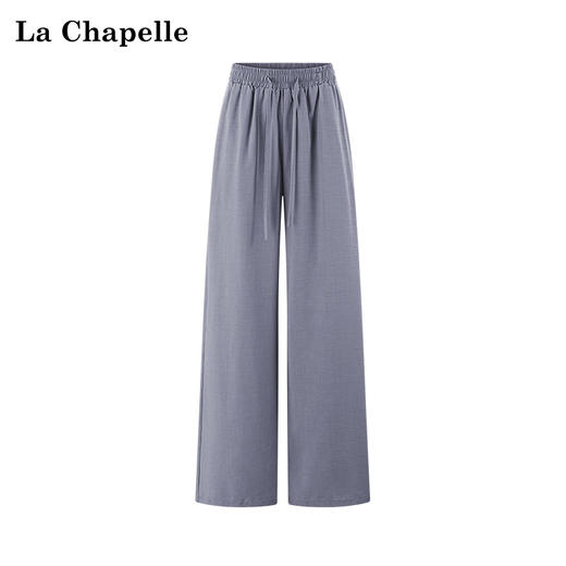 天猫同步【垂感/遮肉/显瘦】拉夏贝尔/La Chapelle松紧抽绳休闲裤女宽松百搭小个子垂感直筒长裤★ 商品图4