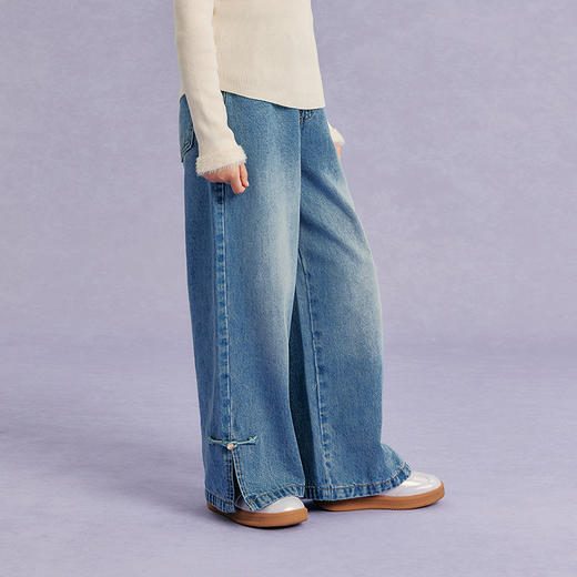 笛莎Deesha观山见女童牛仔裤2025秋女童牛仔裤 商品图1