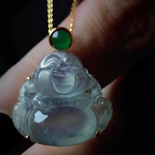 18K金镶嵌翡翠弥勒佛 商品图5